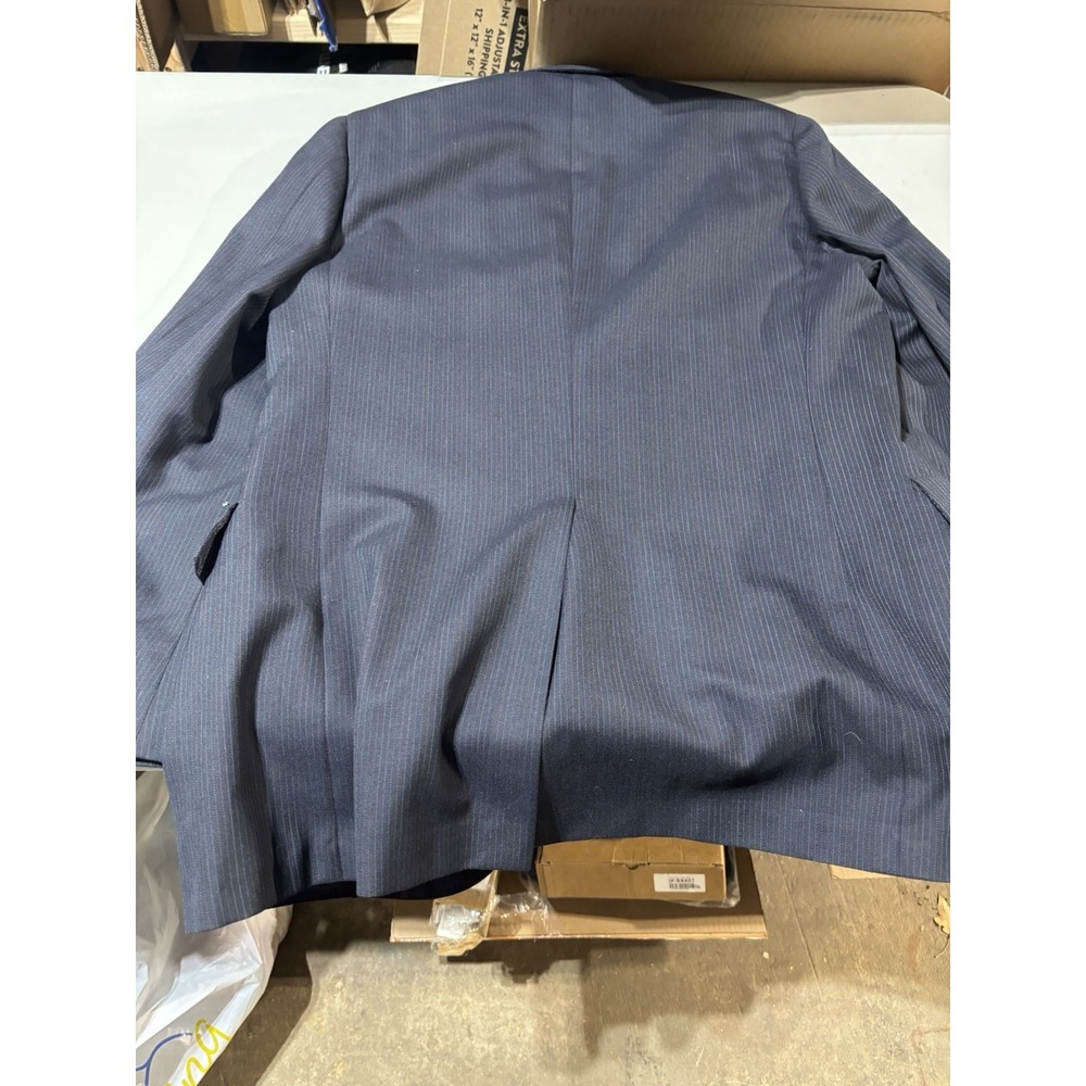 Hart Schaffner Marx Men's Navy Blue Striped Blazer‎ 42 W/slacks 32 - Picture 4 of 8